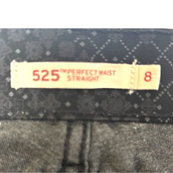 Levi’s 525 Womens Size 8 Perfect Waist Straight Vintage Black Wash Stretch Jeans - Picture 3 of 6